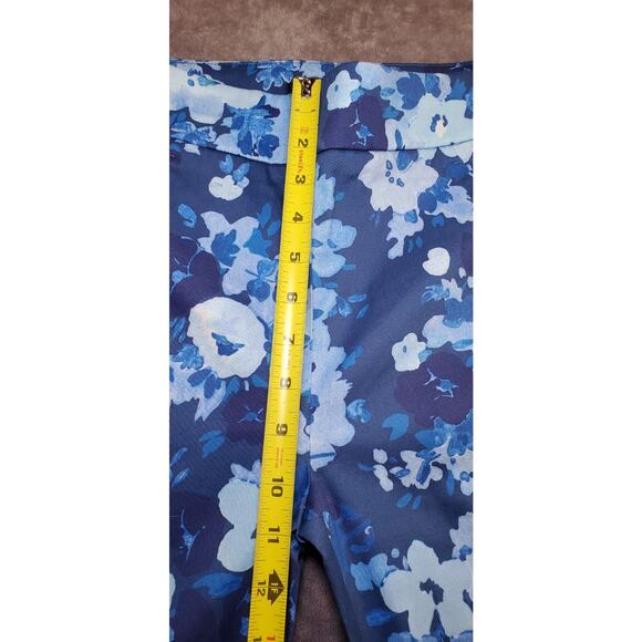 J. Crew Sz 00 Remi Ankle Pants Floral Watercolor Blue Womens New AJ333 C13-15 - Picture 4 of 12